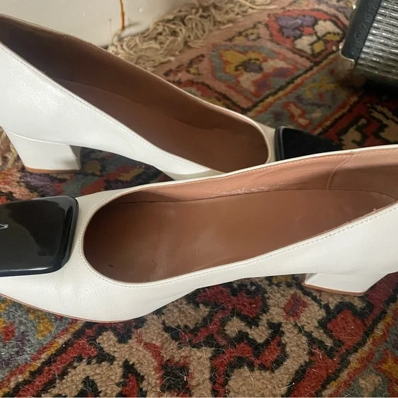 Maryam Nassir Zadeh White and Black Platform Shoes - Picture 6 of 7